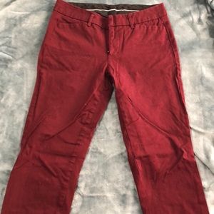 Burgundy crop dress pants